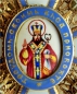 The Order of St. Sava. IV Class Offcer Cross, 1 model, 1 type, the Saint in red robe