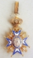 The Order of St. Sava brest star, 3 model,  the Holy One in green robe