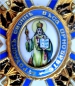 The Order of St. Sava brest star, 3 model,  the Holy One in green robe