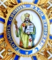 The Order of St. Sava brest star, 3 model,  the Holy One in green robe