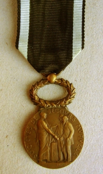 Medaille für gegenseitige Hilfe. Type 5 in Bronzestufe
