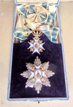 Der St.-Sava-Orden Großkreuz, 1 Modell, 1 Typ, der Heilige im roten Mantel