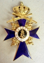 Offizierkreuz mit Flammen, mit Schwerten, 1905-1918