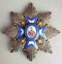 Der St.-Sava-Orden Großkreuz, 2 Modell, 1 Typ, der Heilige im roten Mantel