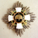 The Order of the Holy Crown brest star with swords and war decoration