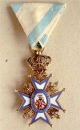 The Order of St. Sava. IV Class Offcer Cross, 1 model, 1 type, the Saint in red robe